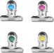 Zeller Magnetische clips/klemmen - 4 stuks - metaal - 4 x 3,5 cm
