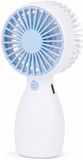 Merkloos Cooling Mini handventilator - blauw - 6 x 12 cm - USB - verkoeling in zomer - Op batterijen