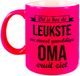 Bellatio Decorations Shoppartners Bv Dit is hoe de leukste en meest geweldige oma eruitziet cadeau mok / beker - neon roze - 330 ml - verjaardag / bedankje