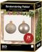 Bellatio Decorations 24 Stuks mix glazen Kerstballen pakket licht parel/champagne 6 cm