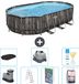 Bestway Ovaal Power Steel Zwembad - 610 x 366 x 122 cm - Grijs