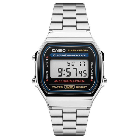 Casio Vintage Iconic A168WA-1YES Unisex Horloge 36,3 mm - Zilverkleurig