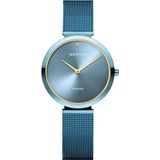 Bering 18132-Charity1 Dameshorloge - Blauw Staal - Saffierglas - 3 ATM