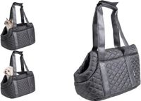 Flamingo Bailey Zwart Draagtas Hond & Kat - 38 x 20 x 18 cm