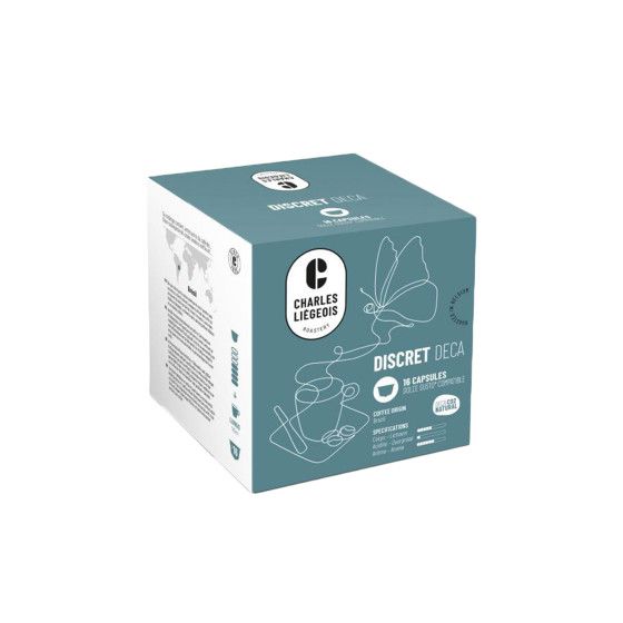 Charles Liégeois Cafeïnevrije koffiecapsules compatibel met NESCAFÉ® Dolce Gusto® Discret Deca, 16 st.