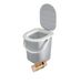 BranQ - Home essential Mobiel campingtoilet 22 liter met 20 stuks biologische toiletzakken, kunststof, met max. draagkracht tot 120 kg, lichtgrijs, 22 l