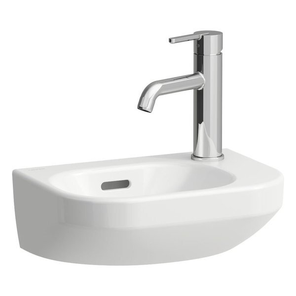 Laufen Lua fontein 25x36x14.5cm 1 kraangat zonder antikalkbehandeling Keramiek Wit h8150800001061