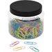 Wedo 90115040069 paperclips metaal 26 mm, 400 stuks metallic in praktische doos, op kleur gesorteerd