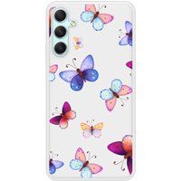 Samsung Bedrukt siliconen hoesje compatibel met Galaxy A24 4G Papillons colorés