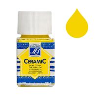 Lefranc Bourgeois Ceramic Glass & Porcelain Paint 169 Lemon Yellow (50 ml)
