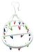 Panier de rangement ovale pour intérieur et extérieur - 20 clips - Gain de place - Blanc