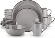 vancasso, service combiné classique, set de vaisselle 16 pièces en porcelaine pour 4 personnes, (gris)