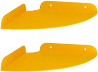 vidaXL Hoek Plank 2 st Mosterdgeel 18 x 18 x 2 cm