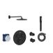 Grohe Grohtherm SmartControl regendoucheset – thermostatisch – Ø31 cm hoofddouche – 42 cm gebogen wandarm – phantom black mat