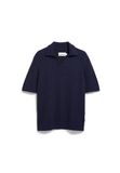 ARMEDANGELS Polo pour homme en coton bio mélangé boucle, coupe régulière, Bleu nuit, XXL