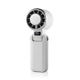 wonderlamp Glasi Handventilator, wit, ijsmodus, 5 snelheden, led-display, stil, oplaadbare en opvouwbare accu, draagbare mini-ventilator