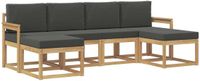 vidaXL - Buiten - bank - set - 6 - st - Wit - en - antracietkleurig - Polyester