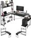 Vevor Gaming Bureau L-Vormig 1,7 M, Zwart