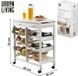 Urban Living Pratik Witte opbergkar met 2 lades en 3 manden 65x35xH76 cm