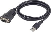 Cablexpert USB naar DB9M seriële poort converter kabel, zwart, 1.5 meter