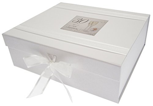 WHITE COTTON CARDS 30e Pareljubileum, Grote Keepsake Box, Champagne Bril