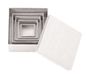 GLOREX kartonnen vierkante boxen set 5-delig, natuur, 14 x 14 x 5,3 cm