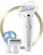 Braun Silk-épil 9 Flex 9-010 - Epilator Voor Vrouwen Met Flexibele Kop Voor Ontharen, Wit/Goud