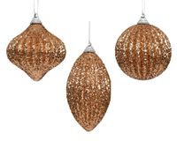 Decoris Boule de Noël mousse paillettes 3ass II 1 pièce