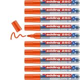 edding 250 Whiteboardmarker, Oranje, Ronde Punt, 3 mm, Doos 10 Stuks