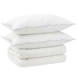 vidaXL Dekbed en Kussen Set 3-delig 220 x 240 cm 4 seizoenen 300 GSM Wol Wit