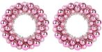 vidaXL Kerstbal Kransen 2 st Roze 33 x 33 x 7 cm Polystyreen