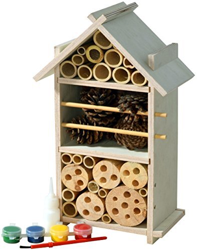 Luxus-Insektenhotels 22369FSC Houten insectenhotelbouwset voor kinderen om te bouwen en te beschilderen, 1 stuk (1 stuk)