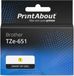 PrintAbout TZe-651 Noir sur jaune (24 mm) 5-pack