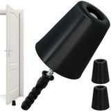 KOTARBAU® 2x Deurstopper vloer om te schroeven 82 mm, vloerdeurstopper, zwart, van rubber