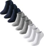 uncover by SCHIESSER Discover by Schiesser Quarter damessokken Cotton Fit 178591 - 9 paar - Maat 39/42 - Katoenmix - Wit/Grijs/Donkerblauw