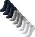 uncover by SCHIESSER Discover by Schiesser Quarter damessokken Cotton Fit 178591 - 9 paar - Maat 39/42 - Katoenmix - Wit/Grijs/Donkerblauw