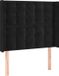 vidaXL Hoofdbord met randen 103x16x118/128 cm fluweel zwart