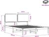 vidaXL Bedframe met gestoffeerd hoofdbord Naturel en lichtgrijs