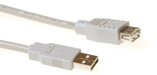 ACT SB2205 USB 2.0 A Male/USB A Female Ivoor - 5 meter