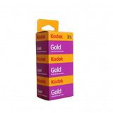 3 Kodak Gold 200 ISO fotofolie 36 poses, spoel 35 mm. Kleur: