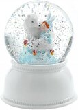 Djeco Sneeuwbol Nachtlamp Lila & Puppy - Wit - 11 cm