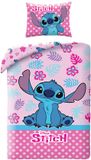 Lylo & Stitch Halantex Stitch Roze Dekbedovertrek 140 x 200 cm - 70 x 90 cm - Katoen