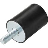 TRU COMPONENTS Rubberen demper TC-NT15-25-43A Hardheid 43 Shore A Maximale statische lading 8 kg