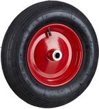 Merkloos Relaxdays kruiwagenwiel - 4.80/4.00-8 - luchtband - 39 cm - stalen velg - tot 120 kg