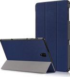 BTH Samsung Galaxy Tab A 10.5 (2018) Hoesje - Dun & Stevig - Hardcover Book Case - Trifold Bookcase Hoes - Hard Cover - Tablethoes - Donkerblauw