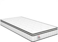 HOMCOM Matras - Gebreide jacquardstof, traagschuim - 190 x 90 x 20 cm - Wit