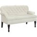 Banc Avec Dossier Crème 119,5x64,5x75 cm Velours