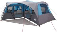 vidaXL Gezinstent met regenhoes, waterdicht, 6-persoons, Blauw