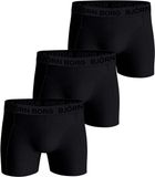 Björn Borg Cotton Stretch Boxershort Heren - Zwart/Zwart - 3 stuks - Maat L