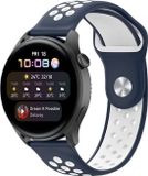 By Qubix Qubix Sport Edition Siliconen band - Donkerblauw + wit - Geschikt voor Xiaomi Mi Watch / Xiaomi Watch 2 / Xiaomi Watch S1 / S2 / S3 / S4 (47mm)